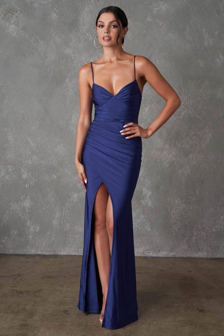 Sheath-Column Floor Length Nylon Spandex Dress CS0680 - COCOMELODY